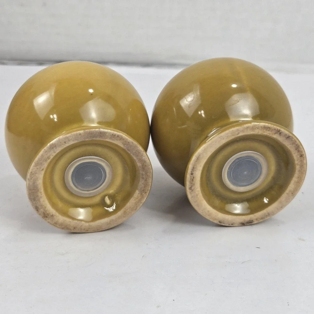 Vtg Fiesta Ironstone Antique Gold Salt & Pepper Shakers 1967-1972 RARE!! MINT
